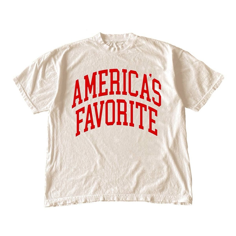 White "America's Favorite" Short Sleeve Tee